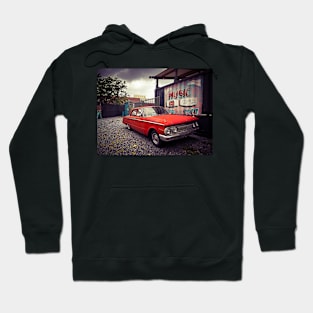 Vintage Red Car New York City Hoodie